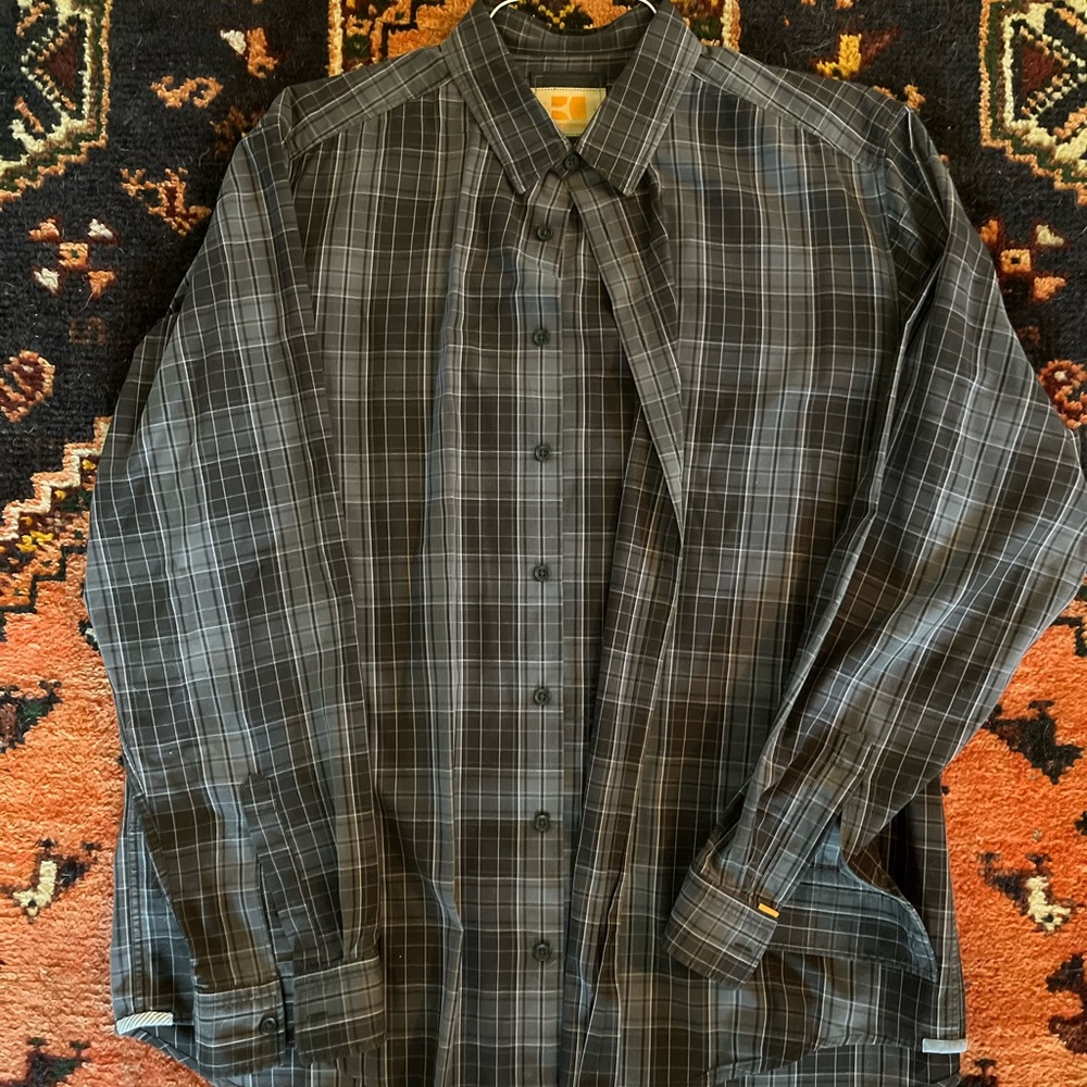 COPY - Hugo Boss - Boss Orange - Grey & Blue plaid - XXL